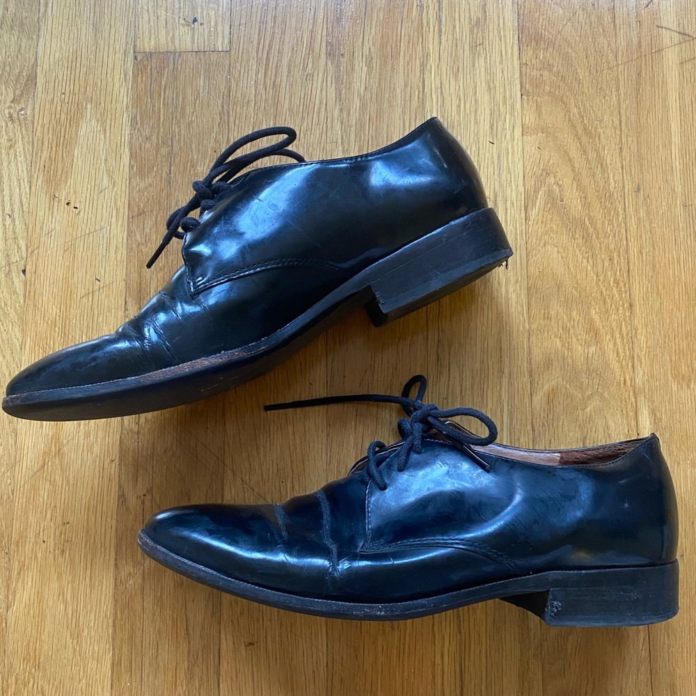 Madewell Black Leather Oxfords 7.5